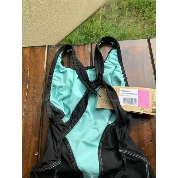 ARENA POWERSKIN IMPULSO JR GIRLS BLACK TEAL 008605 SIz 26 SWIMSUIT $210 MSRP Outdoor Games